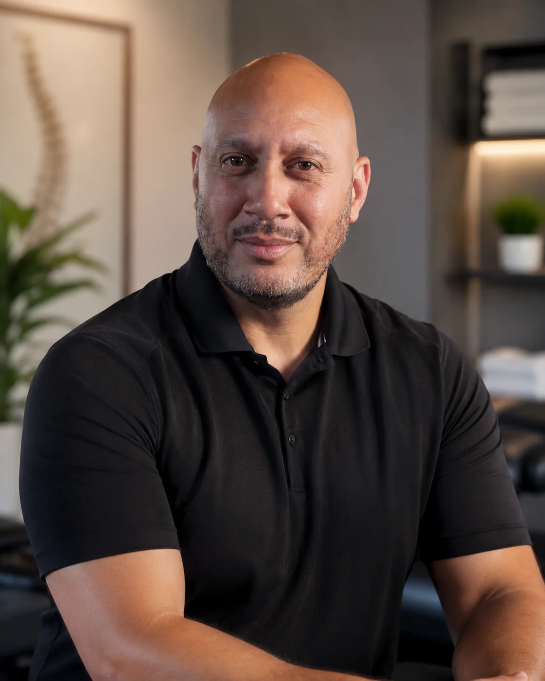 Dr. Anthony Britton in a modern chiropractic office