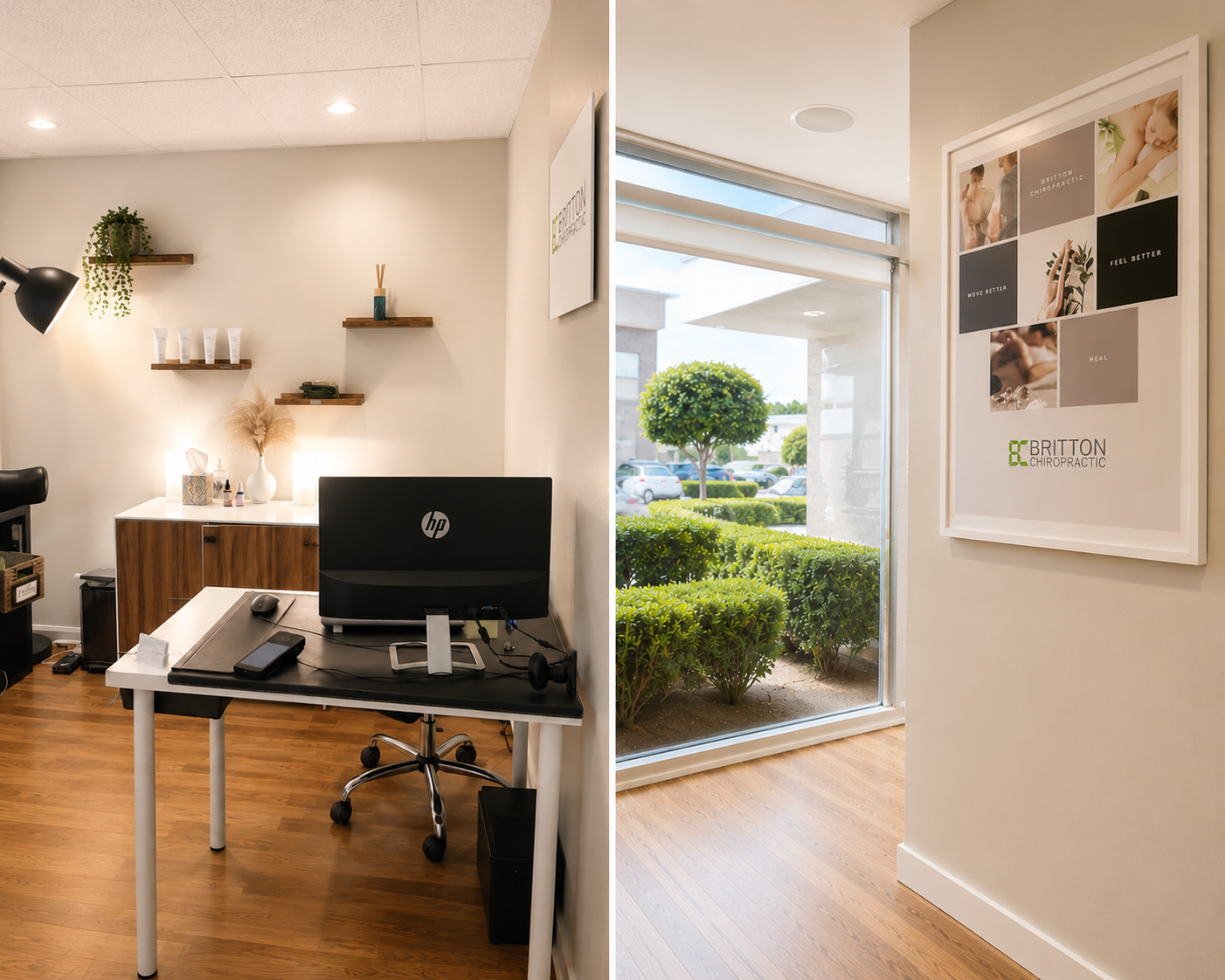 Bright and modern Britton Chiropractic office interior in Temple City